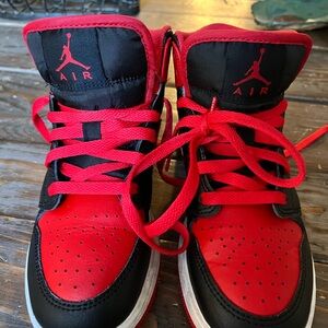 Air Jordan Red and Black Sneakers